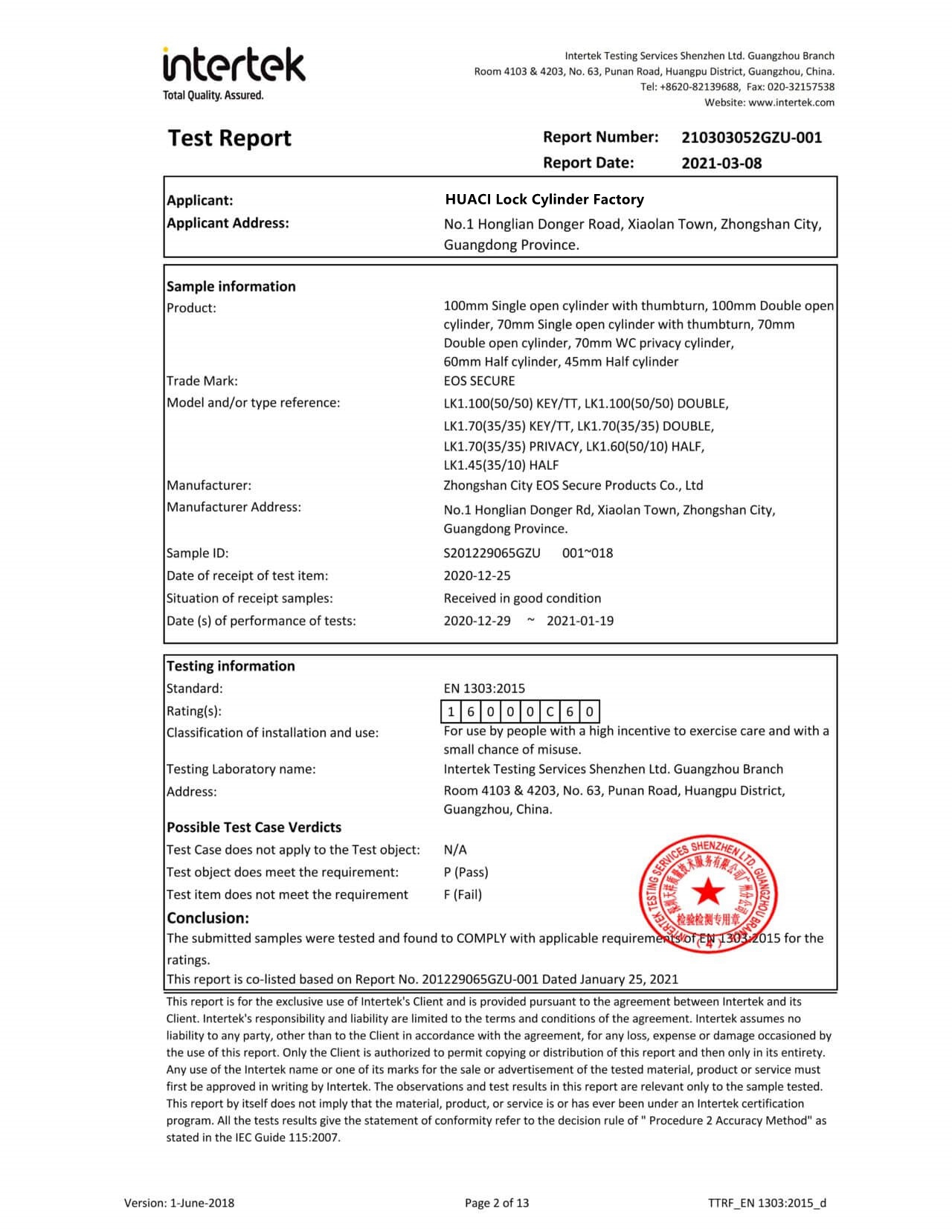 HUACI Lock Cylinders security cylinders