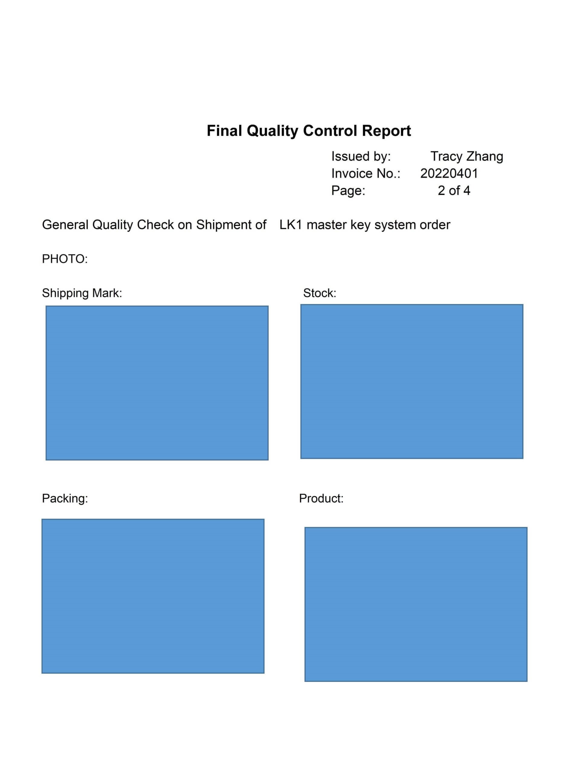 2 eos lock cylinder quality check report